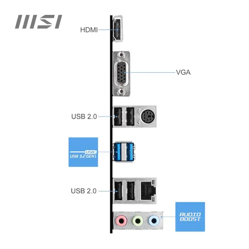 MSI PRO H610 M-S WIFI DDR4 MOTHER BOARD